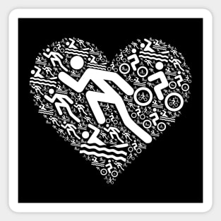 Triathlon Heart | Gift Idea for Triathletes Sticker